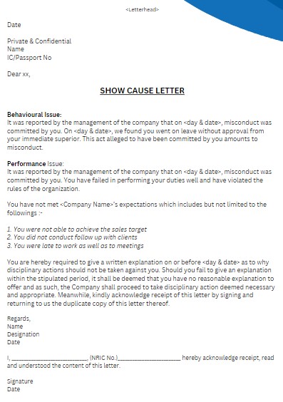 How to Reply to a Show Cause Letter at Work?